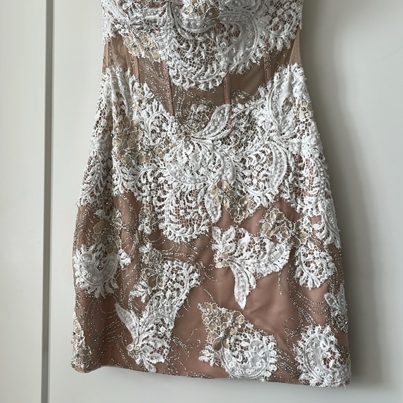 New Jovani Mini Wedding Evening Dress Sz 0 - Picture 3 of 6